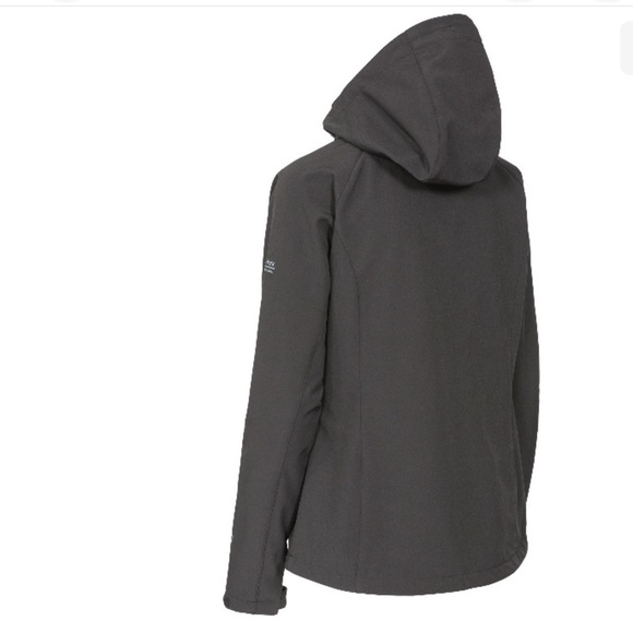 LADIES Trespass Bela II TP75 Soft Shell 8000 mm Waterproof Jacket Black Sz M - Picture 5 of 16